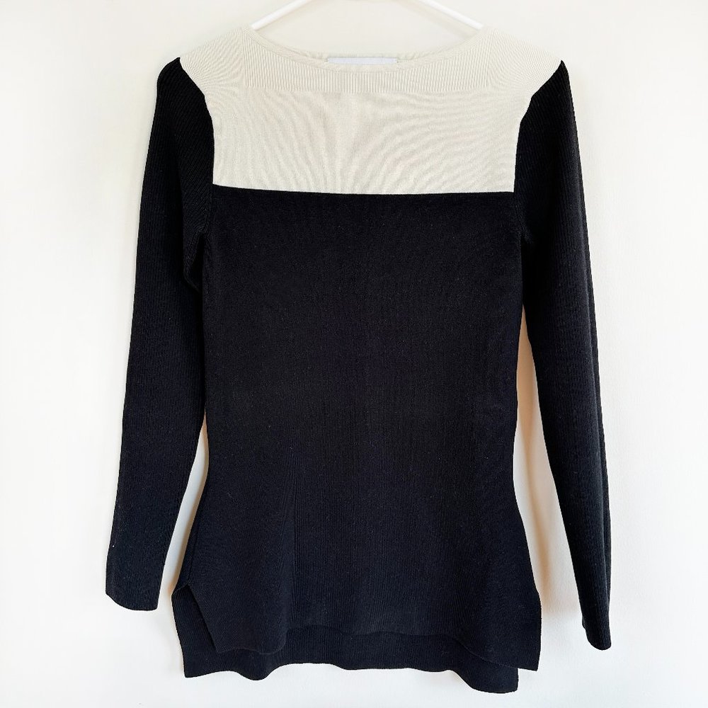 Derek Lam 10C Athleta Colorblock Ribbed Knit Boat Neck Tunic Sweater XS